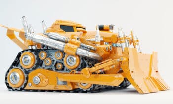 futuristic buldozer
