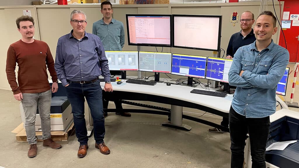 Ramspol team voor het testsysteem