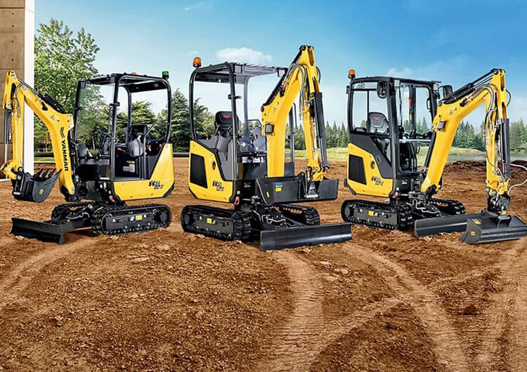 Drie nieuwe Yanmar minigravers