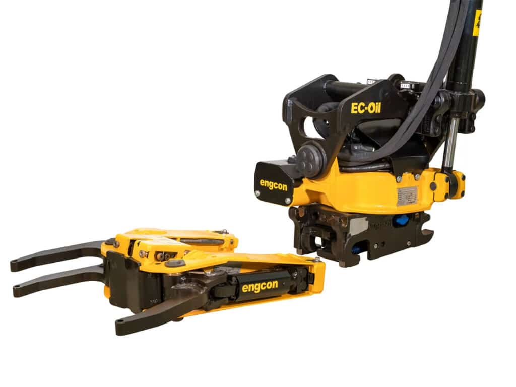 engcon lanceert EC-Oil automatische snelwissel op draaikantelstuk voor graafmachines van 4-6 ton