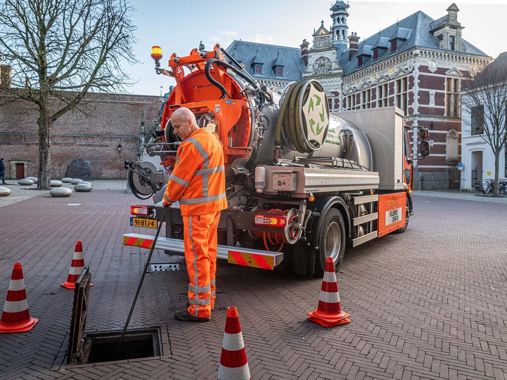 Werken met de Renault Trucks E Tech D op het Domplein