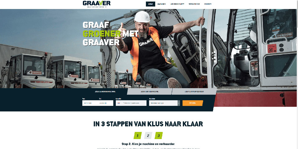Groener graven met nieuw online verhuurplatform Graaver