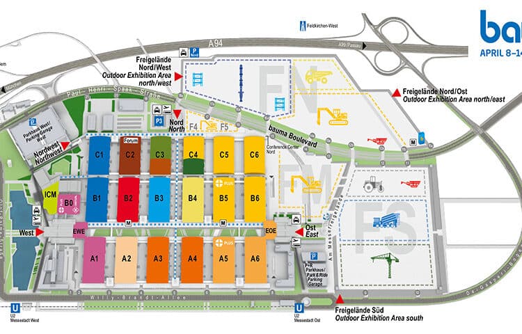 bauma 2019 plattegrond