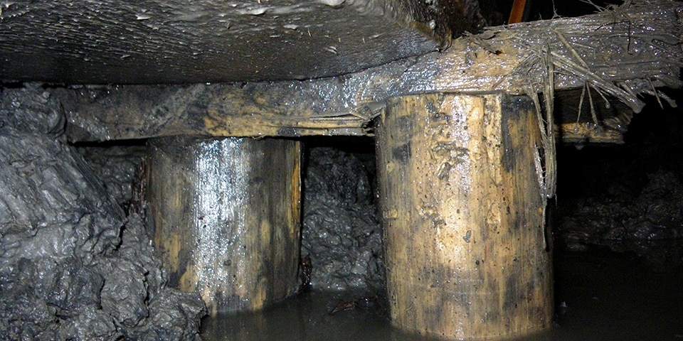 fugro 2 schade houten paalfundering door droogstand