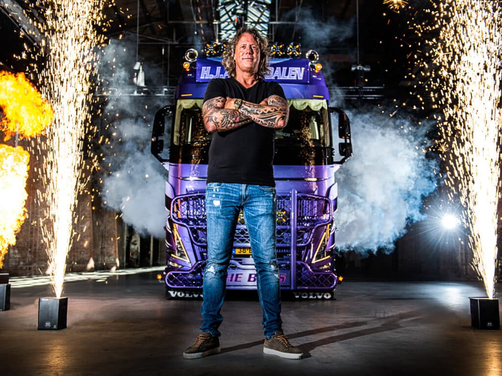 harry van dalen in front of his new volvo fh16