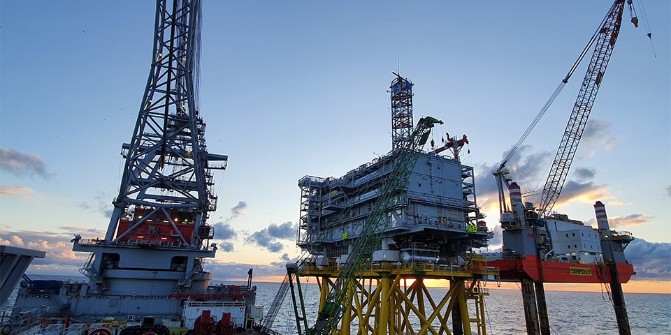 installatie van het borssele alpha platform een project van aratis kopieren