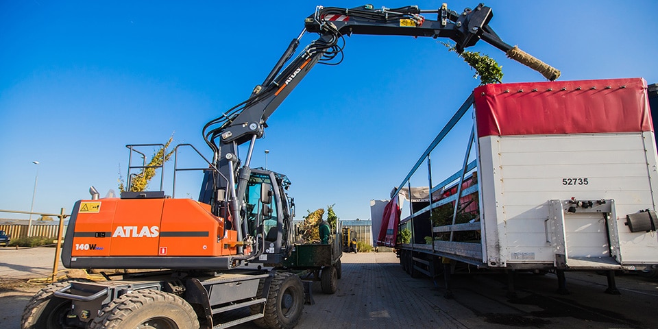 Atlas 140W mobiele graafmachine voor Huverba