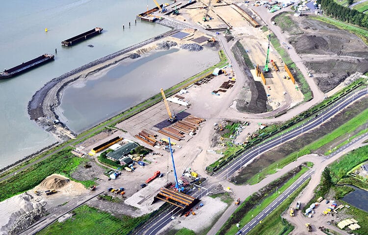 ko mats luchtfoto project blankenburgverbinding de noordelijke toerit van de maasdeltatunnel