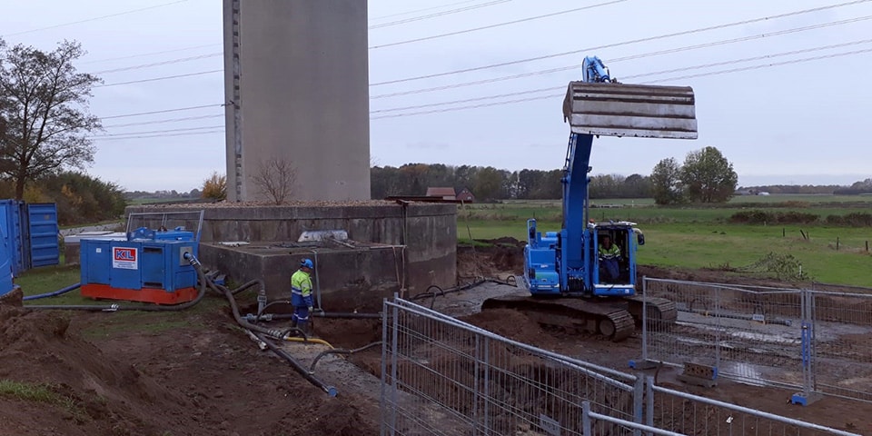proefsleuven graven persstation roosendaal