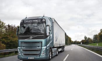 volvo fh electric in green truck test