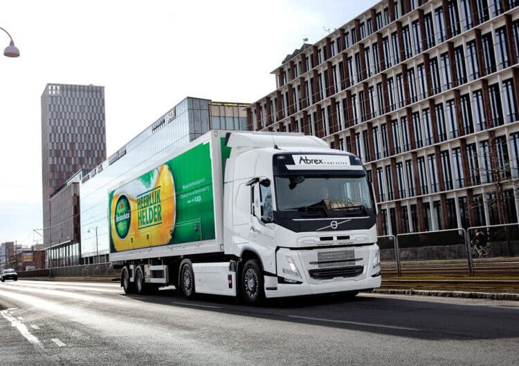 volvo fm electric heineken abrex logistics