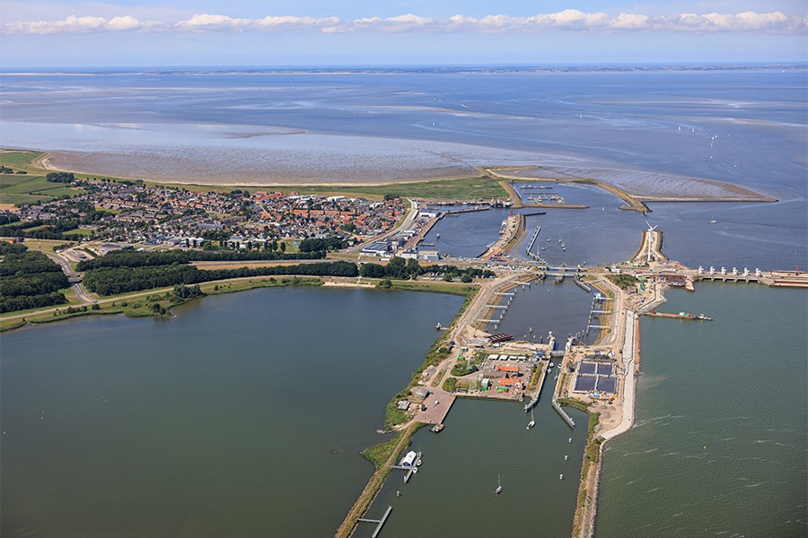Topview keersluis Den Oever en pompgemaal 3F4A8060