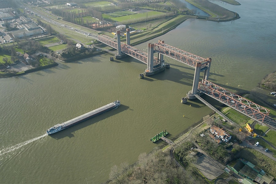 Spijkenisse Bridge top view