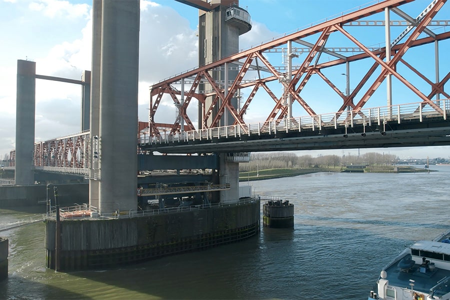 Spijkenisse Bridge oblique view