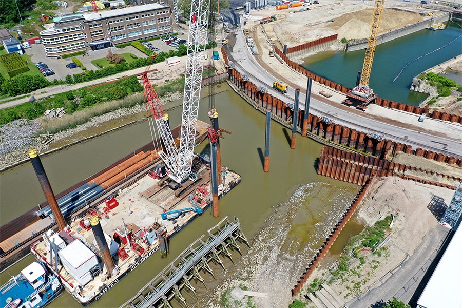 Indrukwekkende betonconstructies voor nieuwe Royerssluis 4