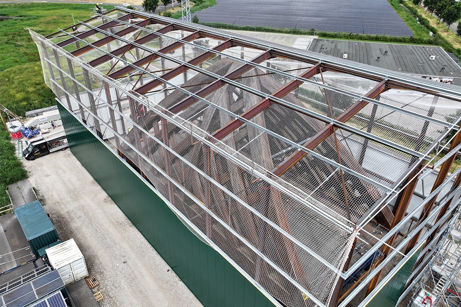 Renovation Krúsrak bridge: Controlled drying process in purpose-built shed 1