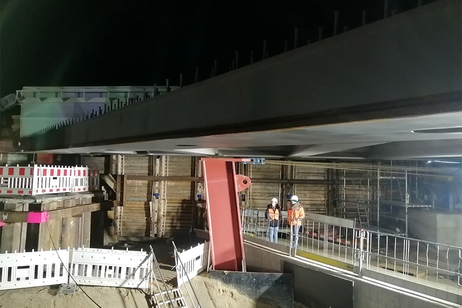 Slim inschuifsysteem voor nieuwe bruggen bij het Darmstädter Kreuz 2
