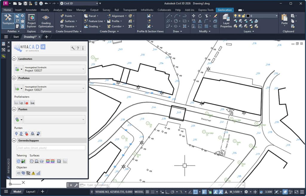 Volledig vernieuwde civiele en landmeet-kundige software 1