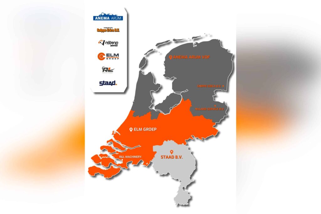 Develon-importeur gebiedswijzigingen in Nederland  1