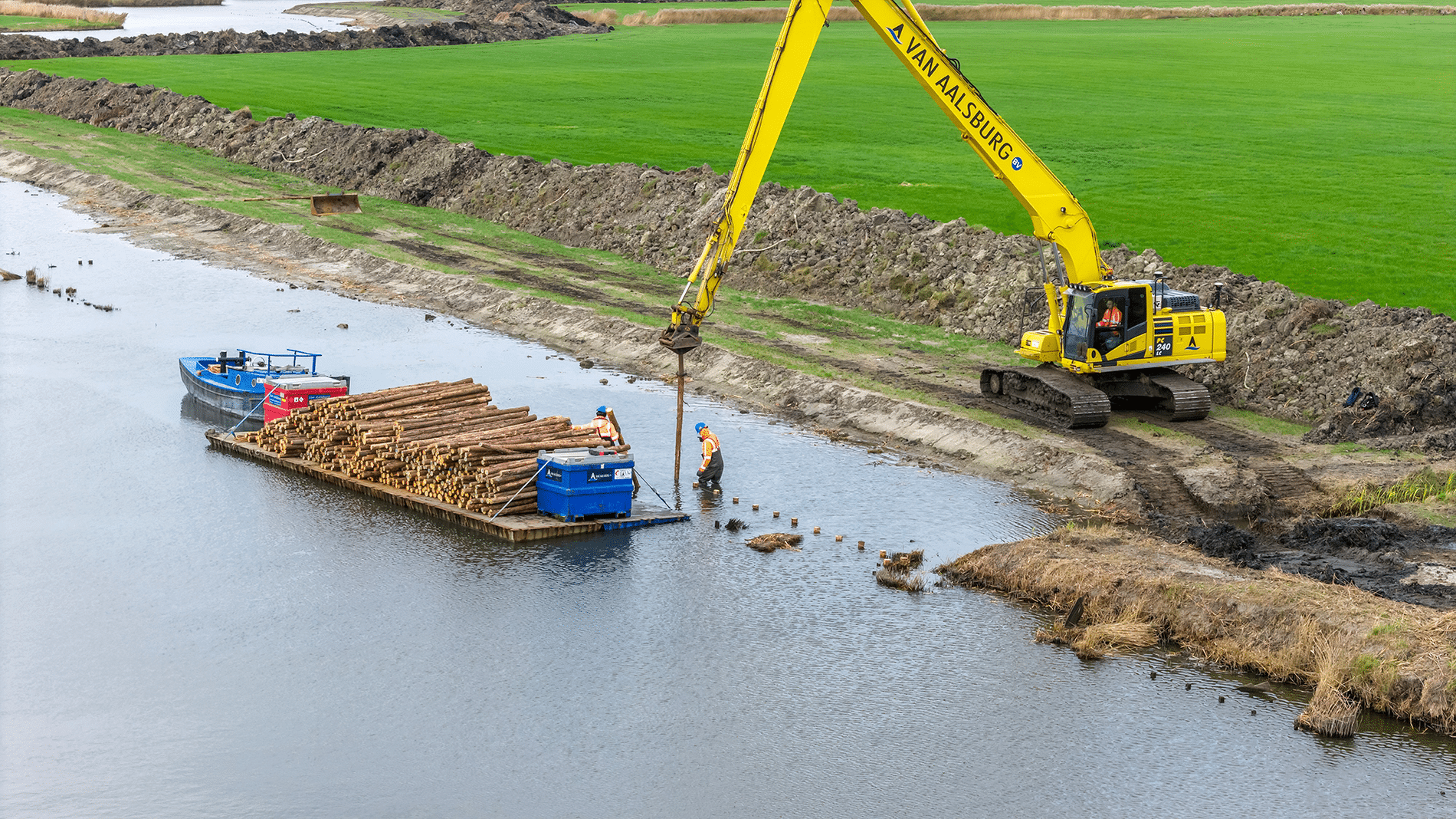 Van Aalsburg: pilot nature-friendly banks in Domburg Waterway 1